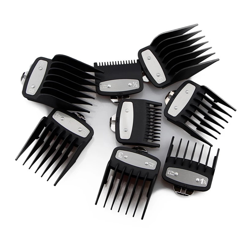 Kit 8/4 Pentes Especiais Degrade Com Clip Trava De Metal Para Maquina de Corte Para Maquina Wahl