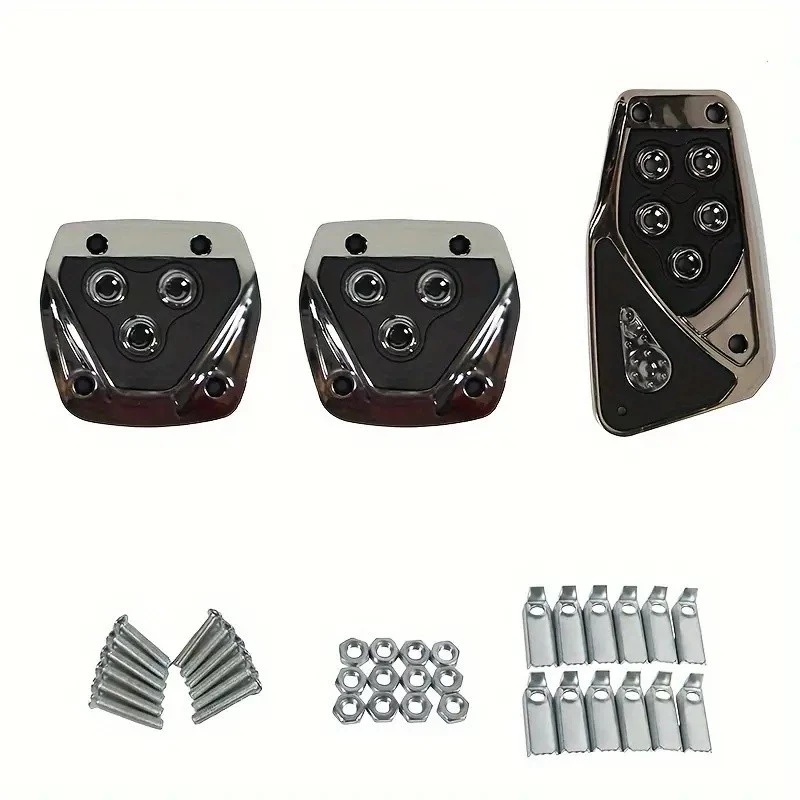 Kit 3 Peças Pedaleiras Esportivas Automotiva Carros Tuning Acessórios Universal is good