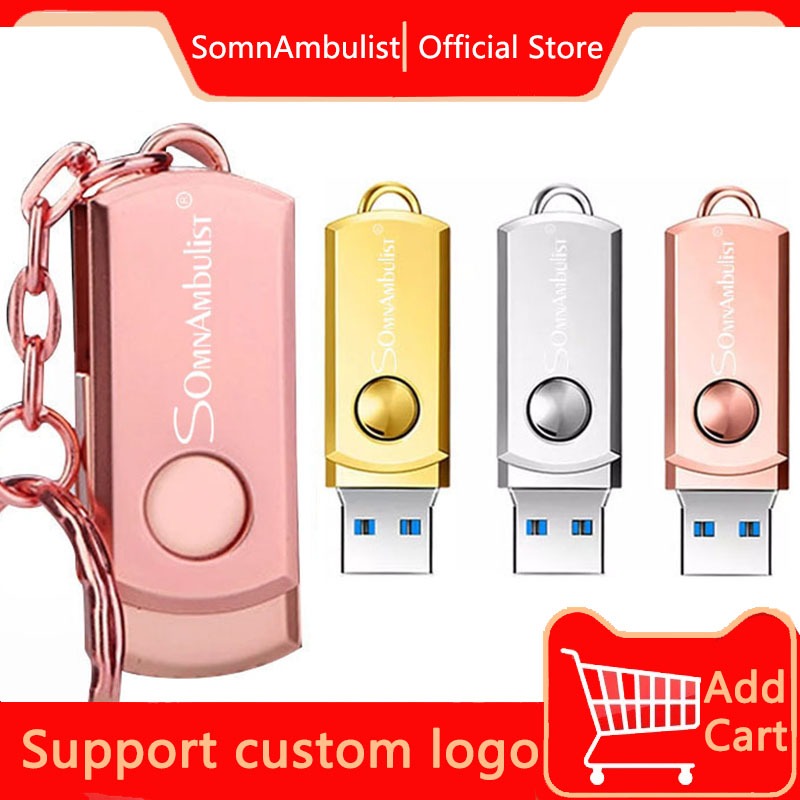 Disco U portátil à prova d'água + adaptador tipo C 8GB-128GB Universal para vários dispositivos de alta velocidade