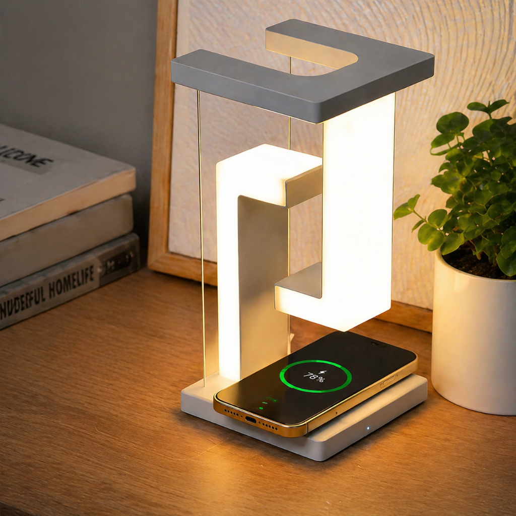Luminária De Mesa Abajur LED ParaLeitura Luz Noturno Abajur Quartoto Moderno Celulares Recarregáveis