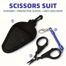 Tesoura de pesca multifuncional para trançar linha Dyneema e linha PE