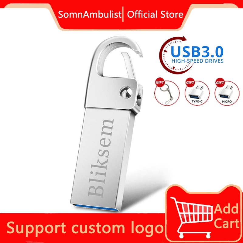 Unidade Flash de alta velocidade USB3.0 + adaptador 8GB-128GB carro de escritório amplamente compatível