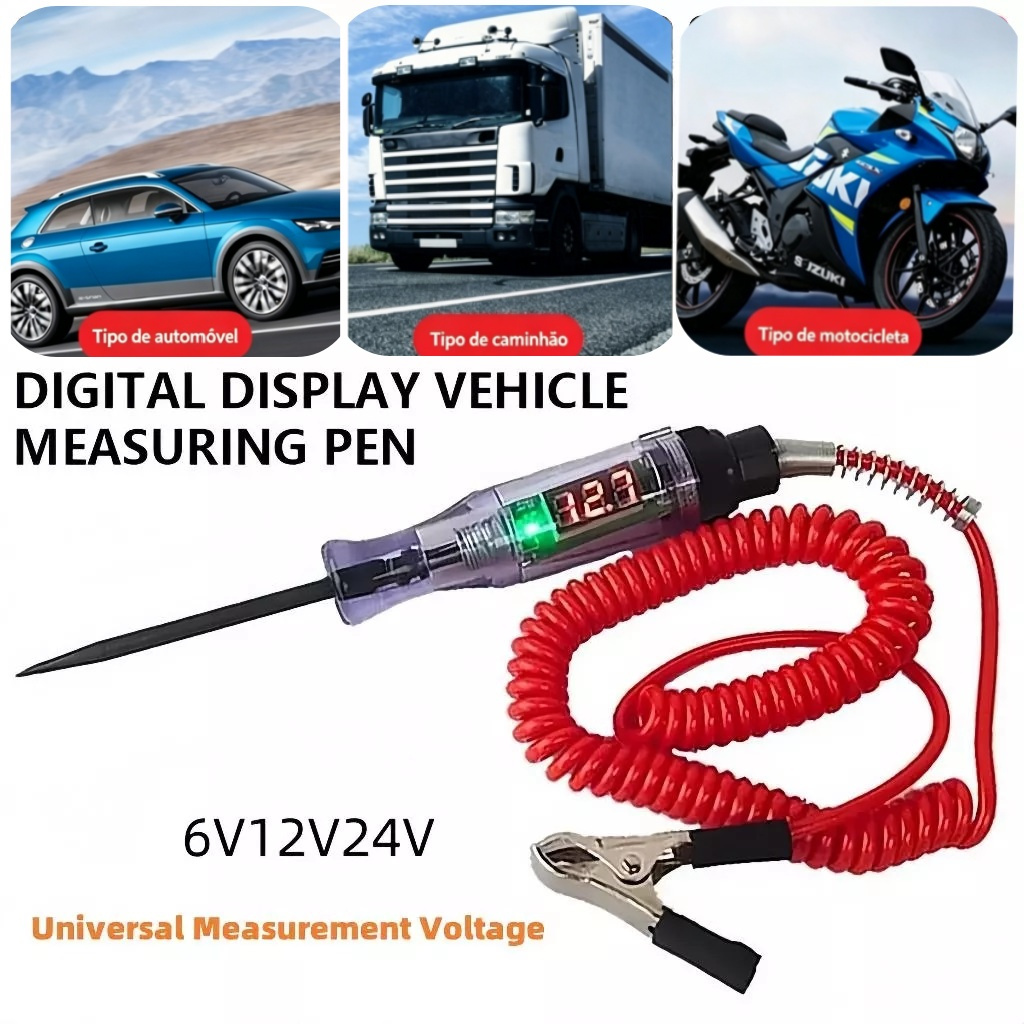 Testador De Circuito De Tensão Para Caminhão De Carro Ferramentas Auto 9V-72V Sonda De Diagnóstico Elétricas Caneta De M