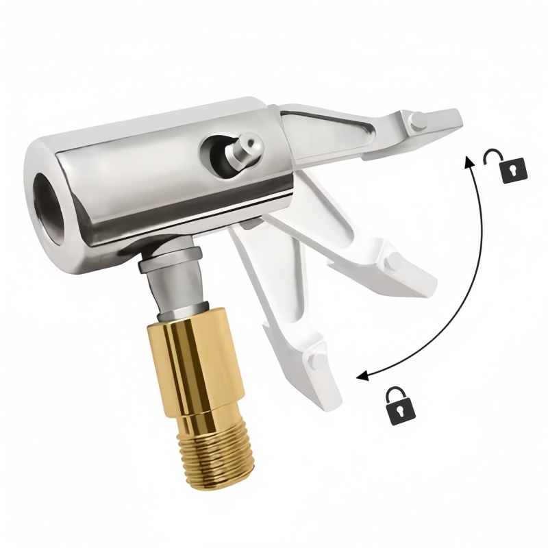 Bico Inflador Pneu com Presilha Metal Universal Carro Moto Bike Válvula Bomba