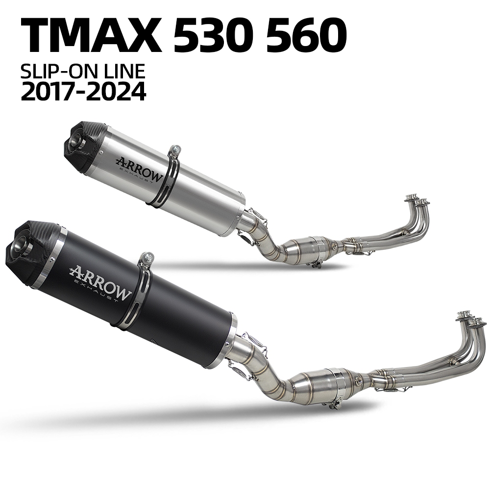 ARROW racing Tubo De Escape Da Motocicleta kit Aço Sistema Completo Para Yamaha TMAX530 TMAX560 2017-2024