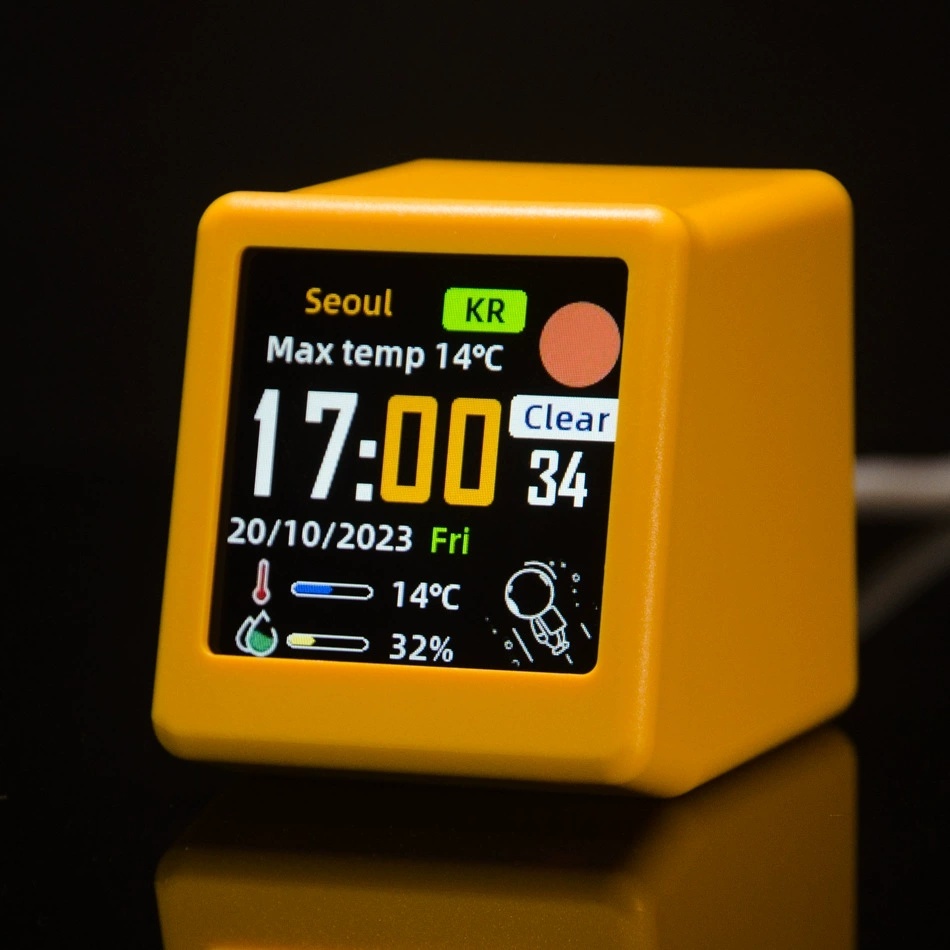 Ultra Portátil Inteligente Wifi Estação Meteorológica Display Tempo Temperatura Umidade Despertador Decoração De Mesa