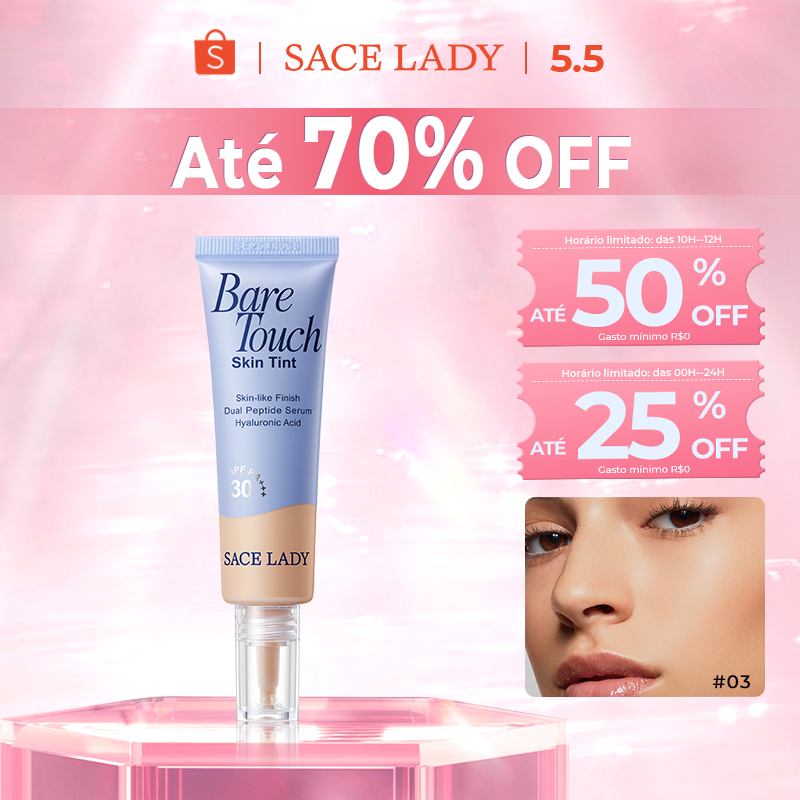 Skin Base Líquida FPS30 SACE LADY Longa Duração Soft Matte Tintura de Pele