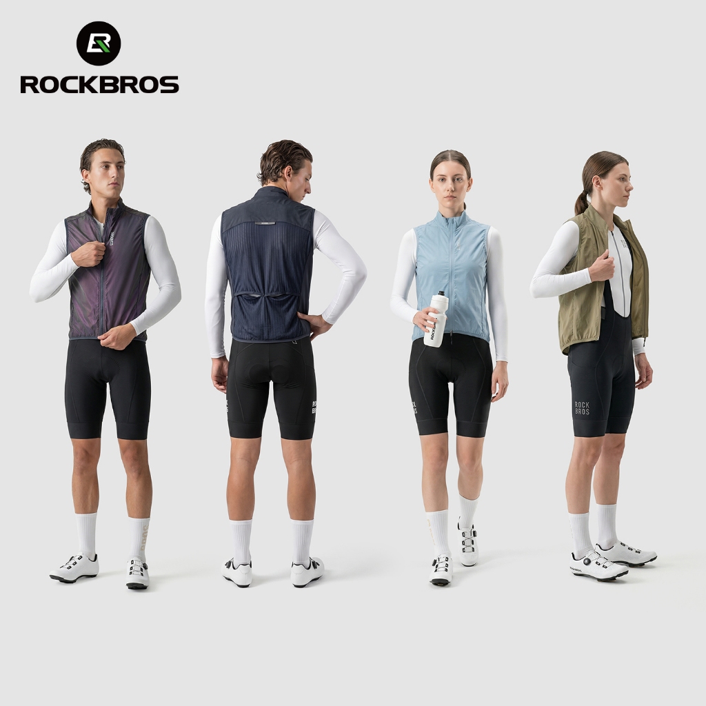 ROCKBROS Colete De Ciclismo De Primavera À Prova De Vento Frontal Respirável Traseiro De Secagem Rápida Ao Ar Livre Unis