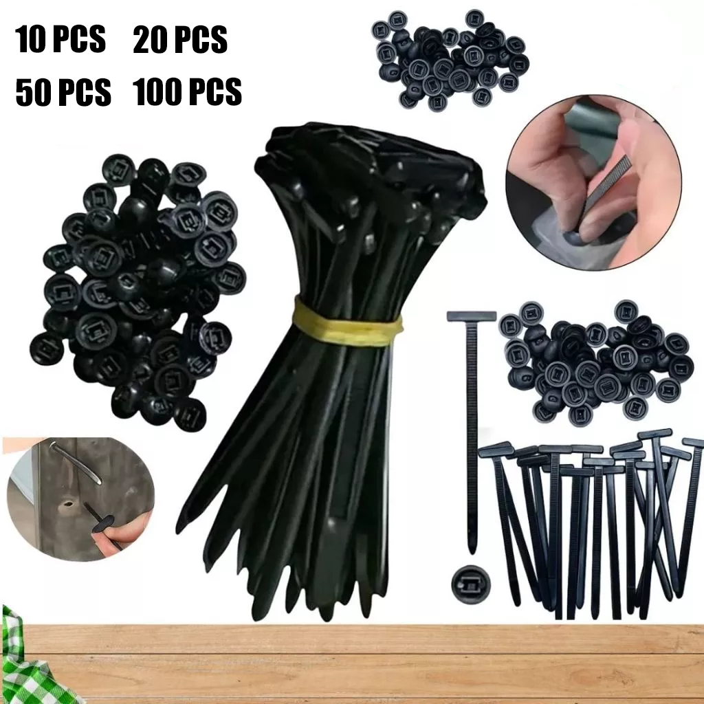10/20/50/100 PCS Presilhas Universal Abraçadeira T Fixador Chicote Carro Nylon Plug Cinta Automotiva