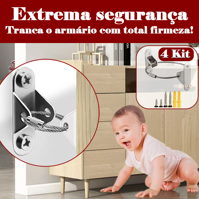 1-4 Kit Fixador Anti-Tombamento Para Móveis De Gabinete/Âncoras De Parede Inclinação/Correias De Ponta