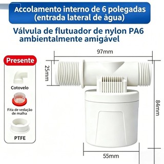 3/4” Válvula de Boia de Controle de Nível de água Totalmente Automática damai