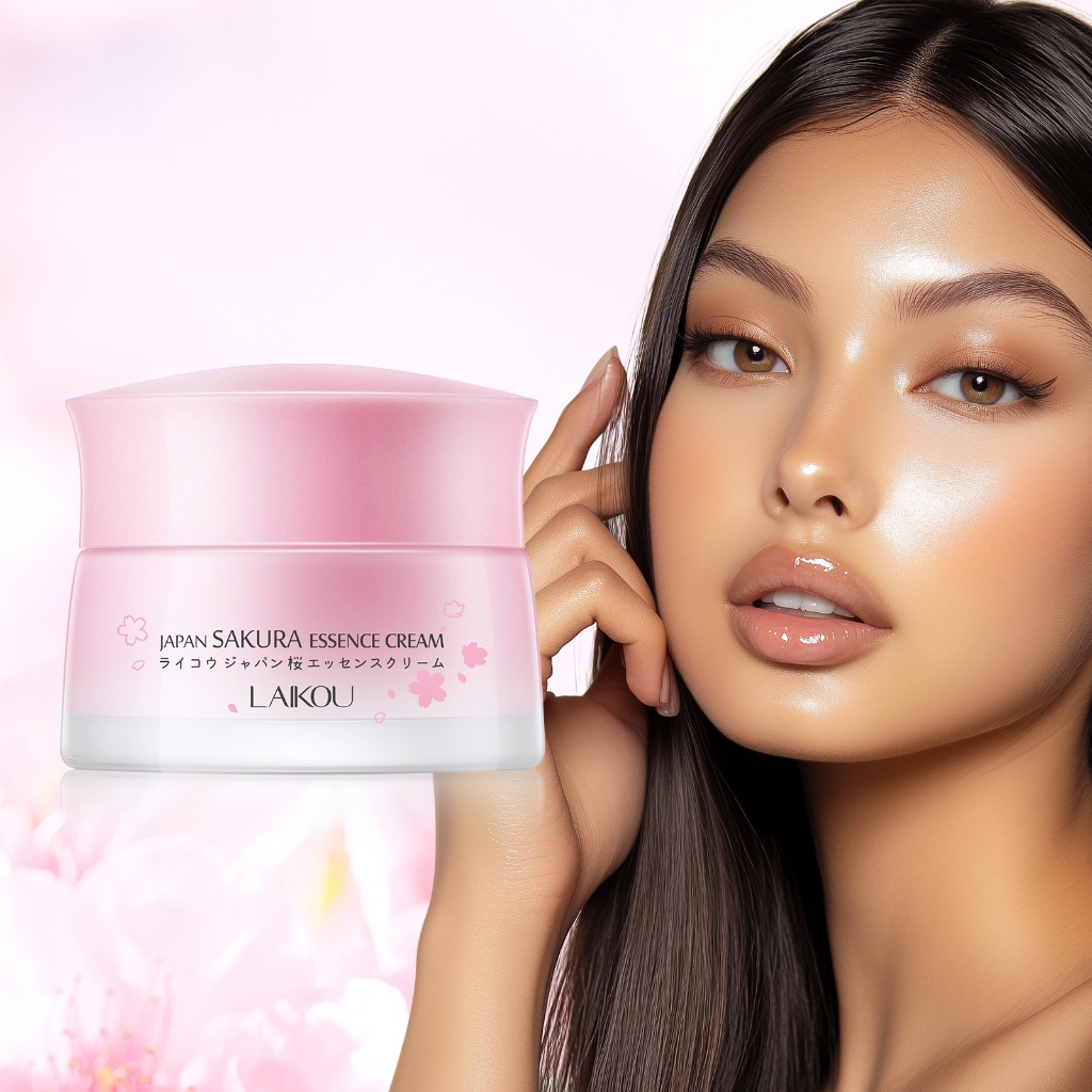 LAIKOU Sakura Creme Facial 50g/Redutor Para Hidratação De Poros E/Firmeza A Pele