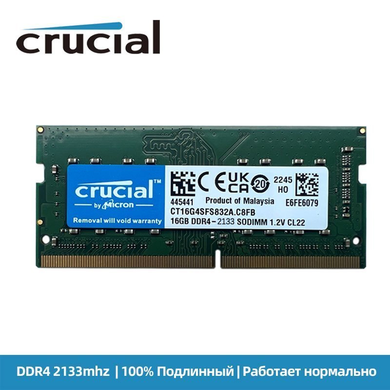 RAM DDR4 Crucial 8 Gb DDR4 2133 Mhz 2400 2666 3200 PC4-3200AA Memória Para Laptop SODIMM