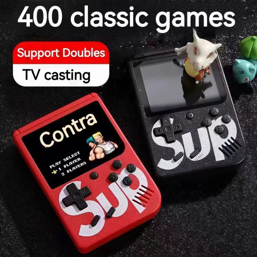 Mini videogame Sup Game Box 400, 400 em 1 portátil portátil, jogo antigo clássico dos anos 80.