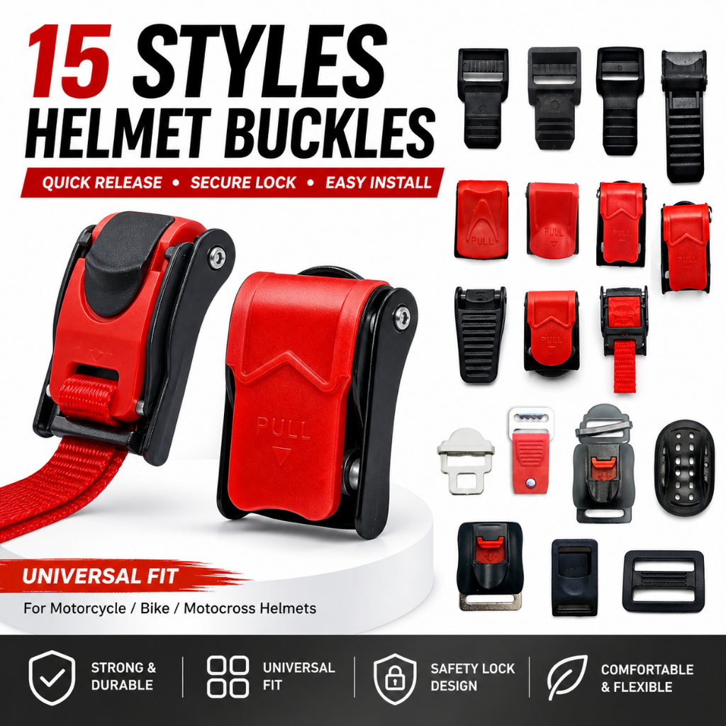 FOREVERGO 1Pc Fivelas De Capacete De Motocicleta Cinta De Queixo Clipe De Costura De Velocidade Flexível Bicicleta Motor