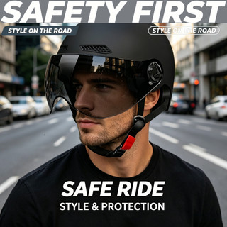 Capacete De Bicicleta Elétrica Certificado 3C Para Adultos Unissex Scooter E Motocicleta Meio Equipamento De Segurança P