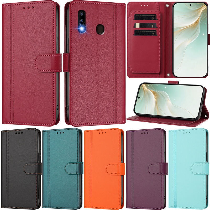 Capa De Luxo Para Samsung Galaxy A10 A20 A30 A50 A70 A10S A20S A30S A50S A70S A11 A21 A31 A41 Retro Carteira Slot Cartão