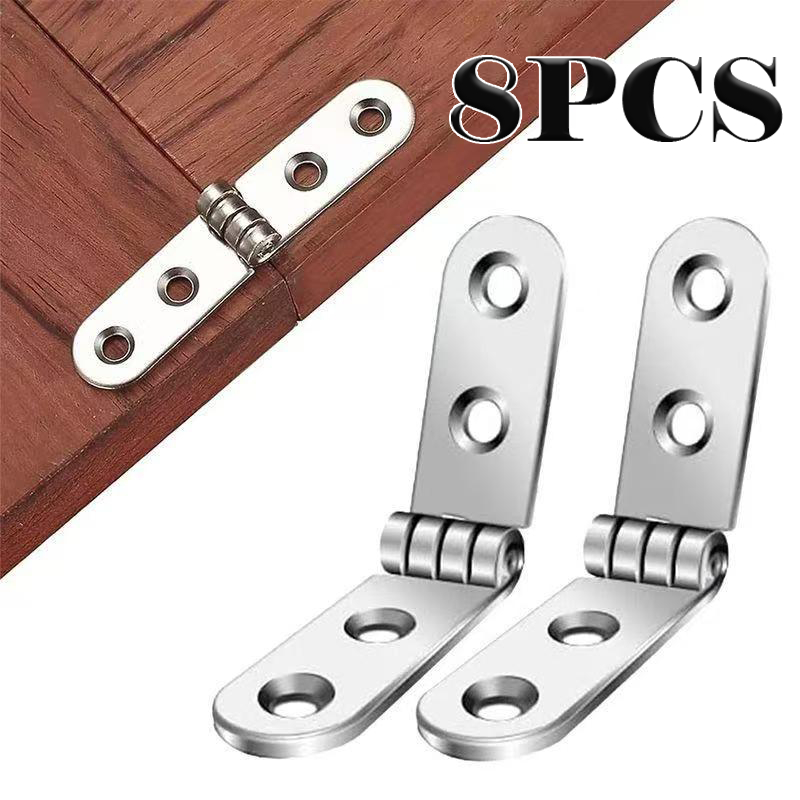 4-8 PCS Dobradiças aparafusadas com aba dobrável, 180° graus, para máquina, armário, ferragens