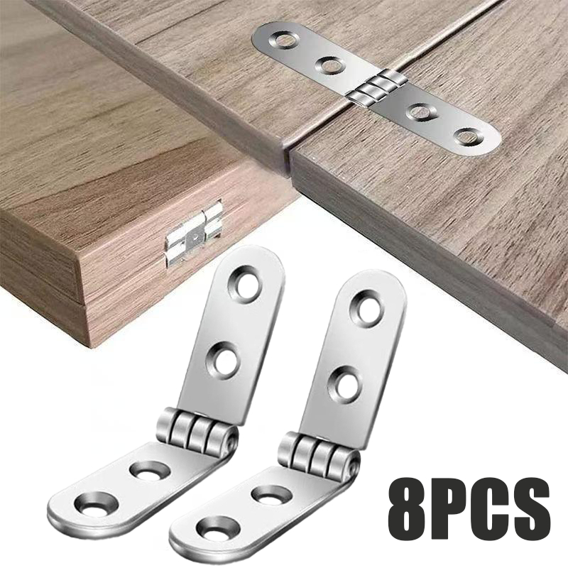 Kit 4/8 PCS Dobradiça Dobrável 180° Para Móveis Armarios Estantes Portas