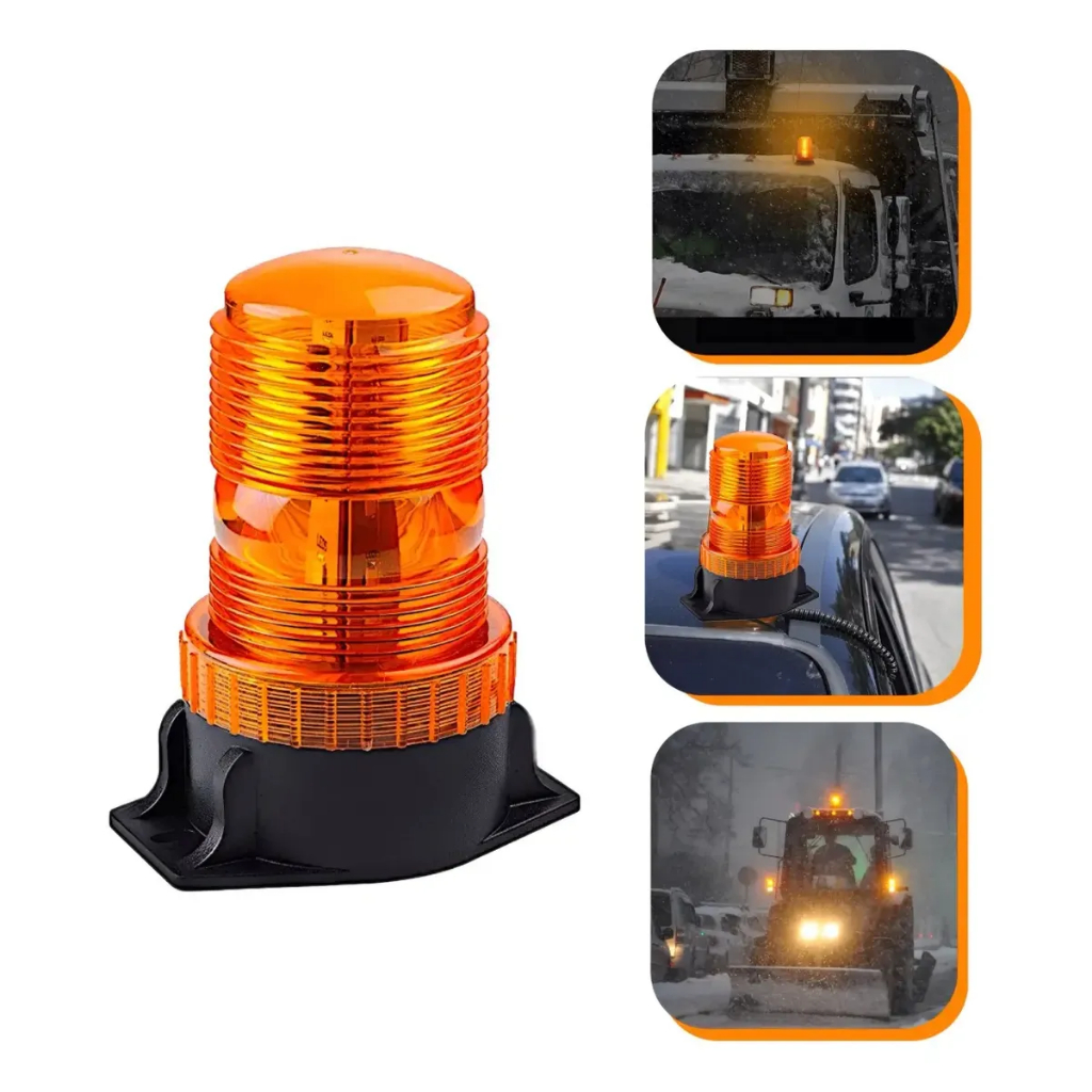 Giroflex Led 12v 24v Empilhadeira Máquina Universal Strobo