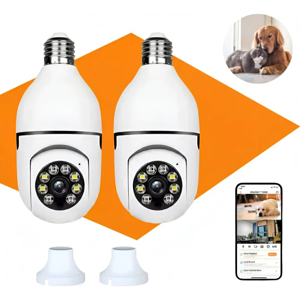 Câmera De Segurança Sem Fio À Prova D'água , 360 ° Rotação , Com Aplicativo , Full HD , Visão Noturna .