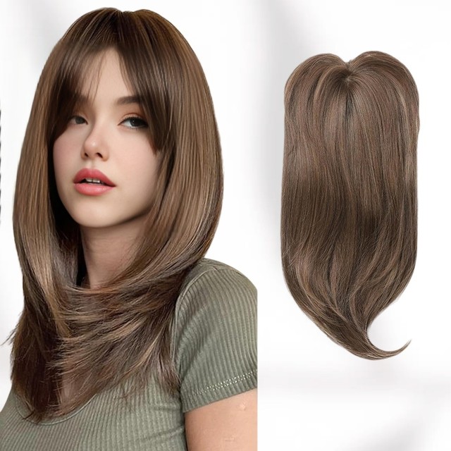 Peruca respirável Natural sintética do cabelo longo encaracolado das senhoras