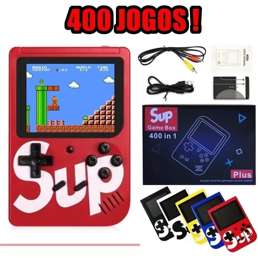 Mini Console de jogos 400, portátil Nintendo, suporte para jogo clássico Super retrô, estilo nostálgico dos anos 80.