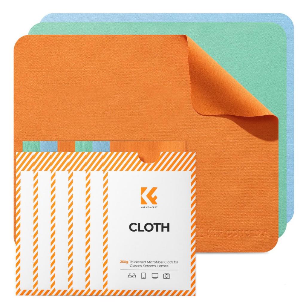 Panos De Limpeza De Microfibra K & F CONCEPT , Laranja , Verde E Azul , Para Óculos , Lentes De Câmera Bem Como Telas VR