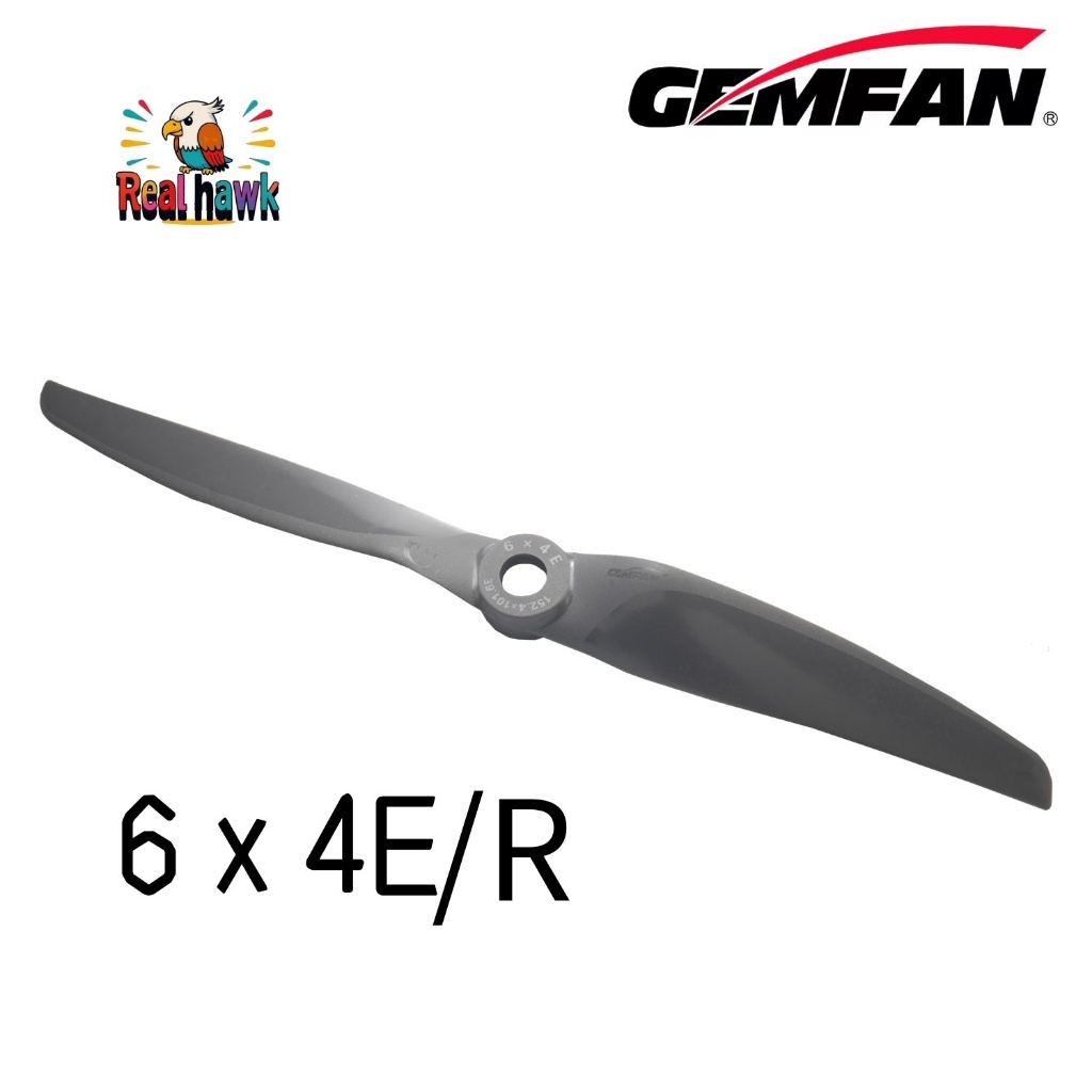 Hélice GEMFAN VORTEX 6x4 Nylon Fibra de Vidro - 4 Peças CW/CCW Alto Desempenho para ASA FIXA RC Mais Eficiente que APC