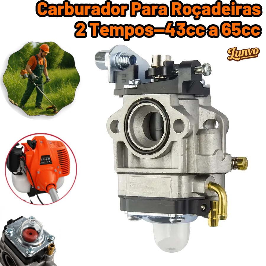 Carburador Para Roçadeiras Toyama Universal 43cc a 65cc 2 Tempos