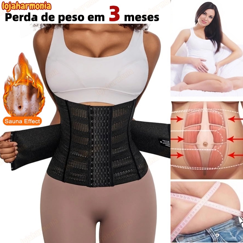 Espartilho Modelador De Cintura Desossado Em Aço – Ampulheta Extrema 7 Cinchers De Emagrecimento Desossad-LJ
