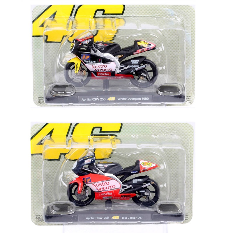 1 Peça LEO IXO Escala 1/18 Aprilia RSW250 Teste Jerez 1997 Rider # 46 Valentino Rossi MotoGP Racing Motorcycle Diecast S