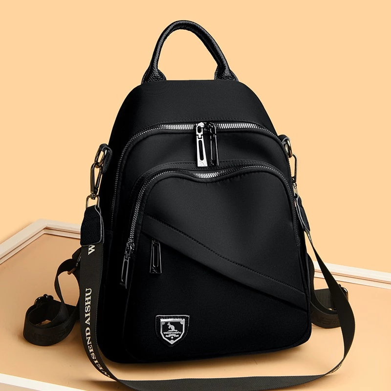 Bolsa mochila feminina Portátil da moda de Poliéster à prova d'água