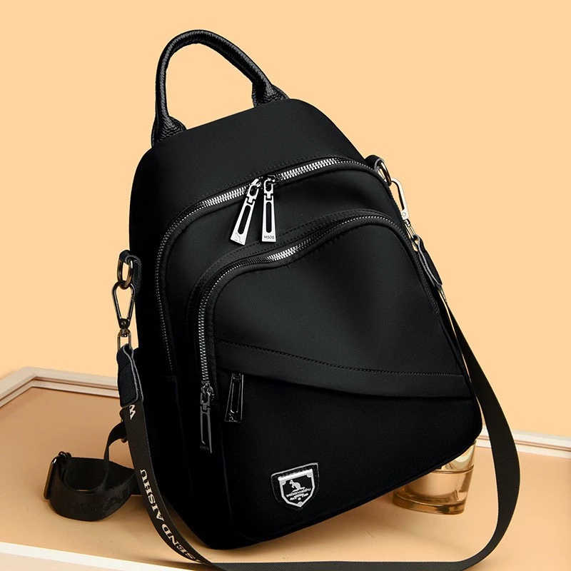 Bolsa mochila feminina Portátil da moda de Poliéster à prova d'água