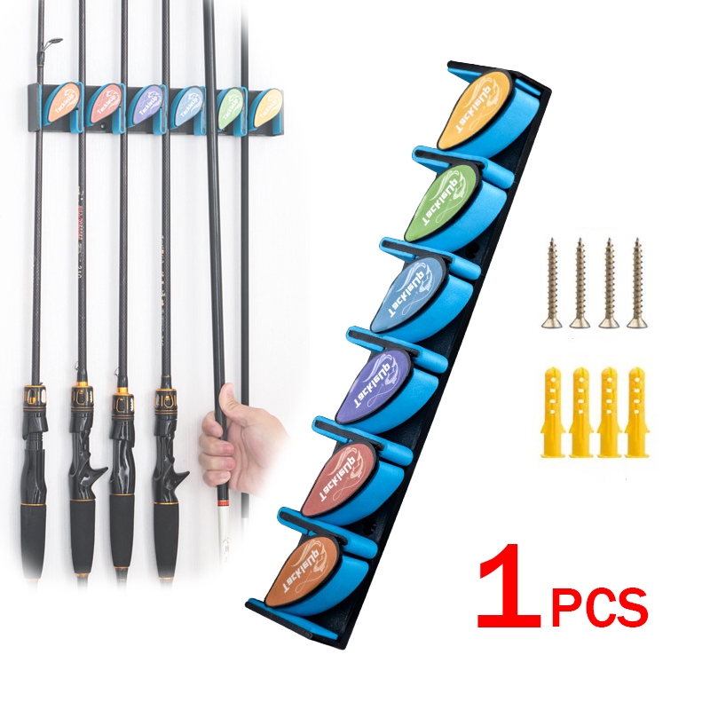 suporte parede 6 varas stick rack molinete carretilha
