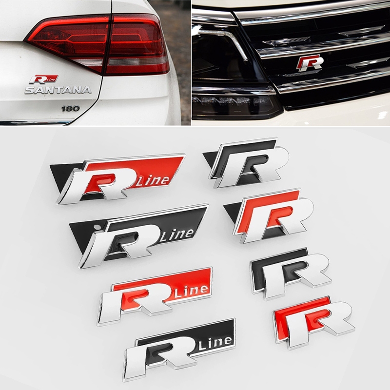 Metal Grade Do Carro Emblema Traseiro Tronco Adesivos Para Volkswagen VW R Rline Polo Golf Jetta Beetle CC Bora Tiguan T