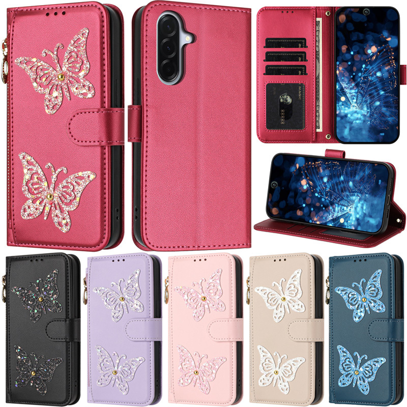 Caixa De Luxo Para Samsung Galaxy A37 5G A57 A56 A36 A26 A17 A16 A07 A06 A55 A35 A15 A25 5G S26 Ultra S26 + Carteira Com