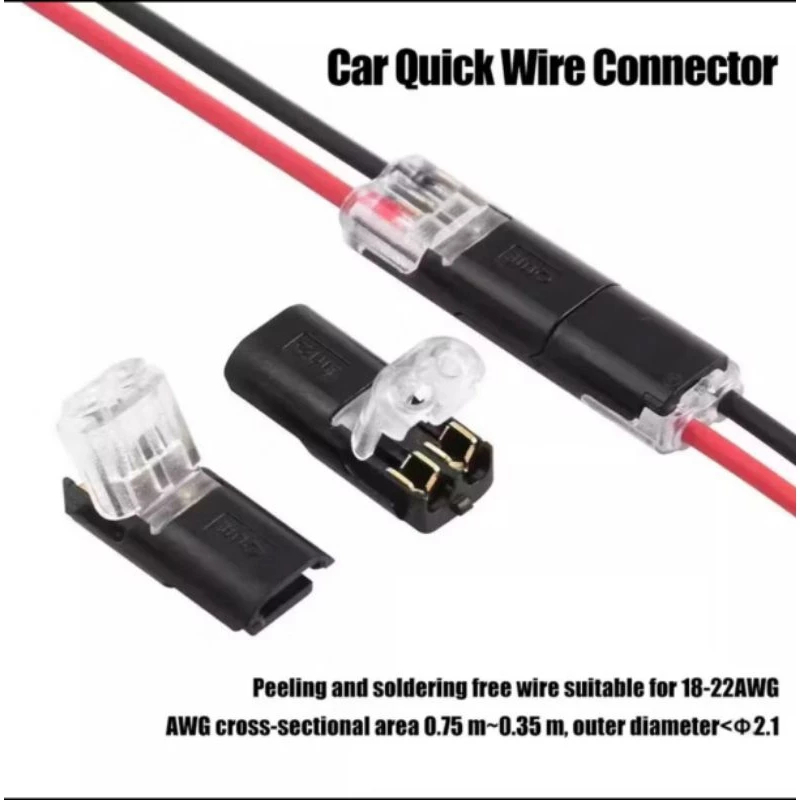 Kit 40PCS Conector Elétrico Automotivo 2 Pinos À Prova D’Água Plug Terminal Cabo Fio
