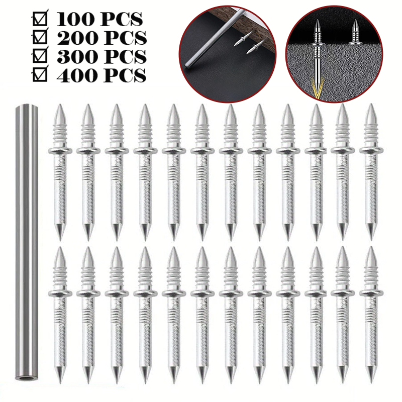 100-400 PCS Prego Invisível para Rodapé de Madeira Parafusos Alta Rigidez e Penetração