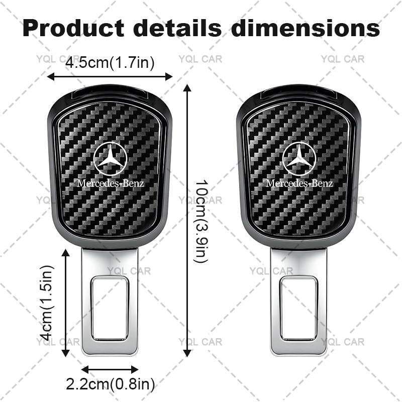 1/2 Pçs High-end Extensor De Cinto De Segurança Do Carro Plugue Para Mercedes Benz Classe W212 W211 W210 W203 W204 W205