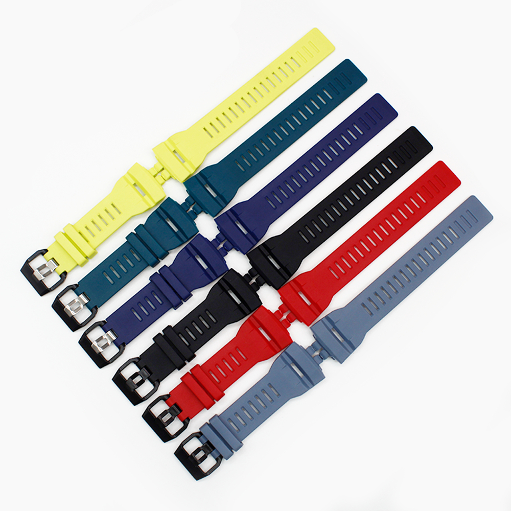 Pulseira Para GBD-200-1/2/9/RD/SM/U Resina tpu De Relógio Ferramenta De Fivela Preta