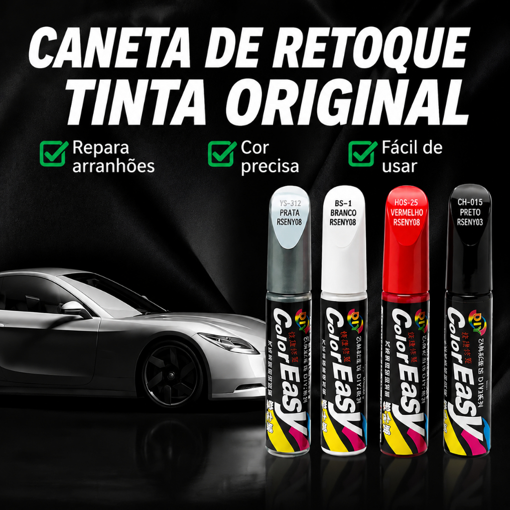 Tinta para retoques em automóveis, à prova de água, para reparar riscos, disponível em várias cores