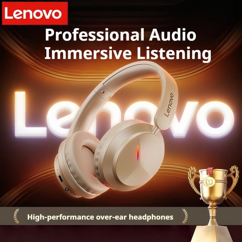 Fone Bluetooth sem fio Lenovo 3.5ms De Baixa Latência Bluetooth 5.4 RGB Light 720 ° Fone Intra-Auricular De Áudio Es