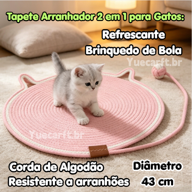 Tapete Arranhador Cama Gato Pet Animais Estimaçao Rasqueavel Confortavel Divertido Petshop Casa Decoraçao yuecarft