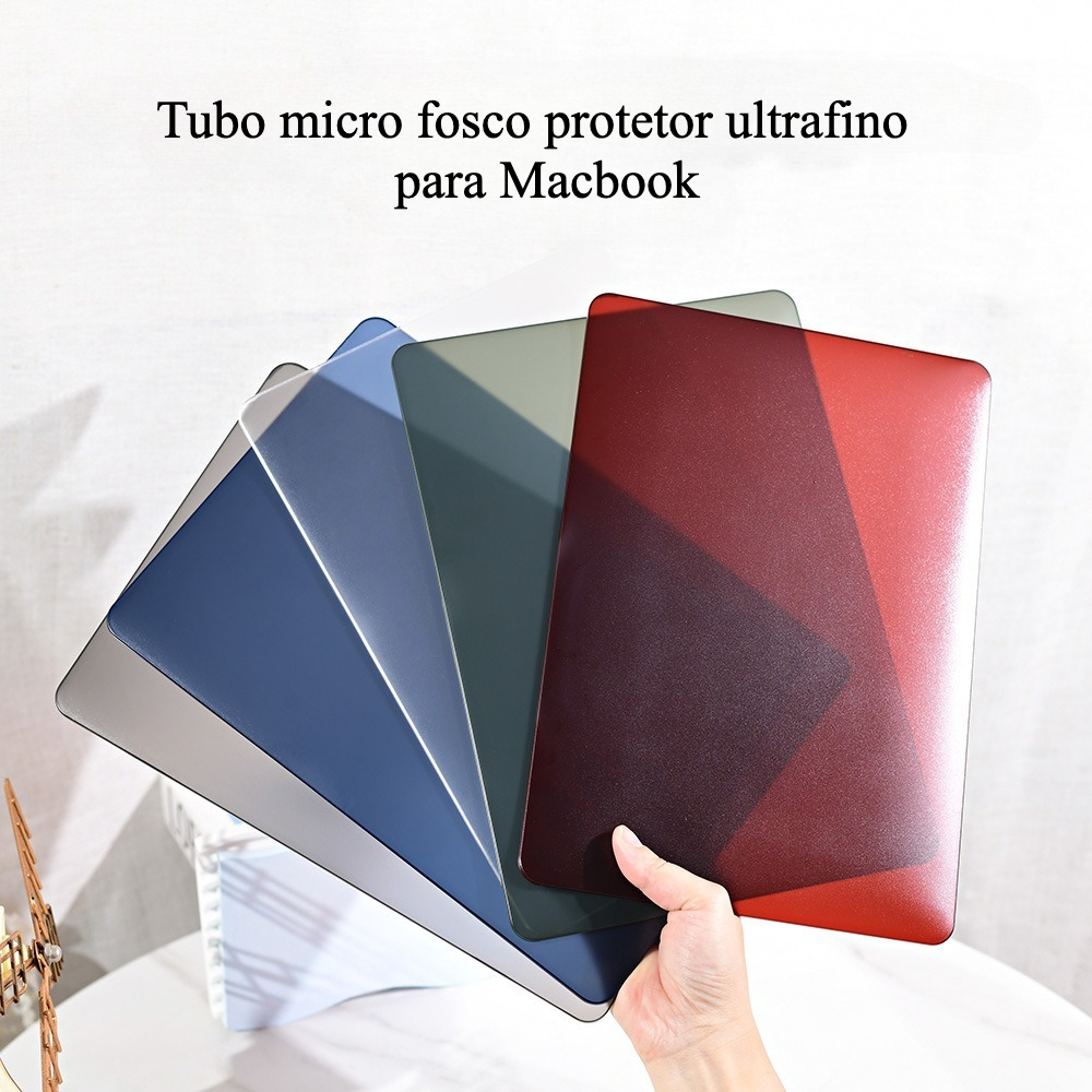 Capa Ultrafina Translúcida Fosca Para Laptop Apple MacBook Air 15 Pro 14/ 16 Air 13 M1 M2 M3 M4 Protetora