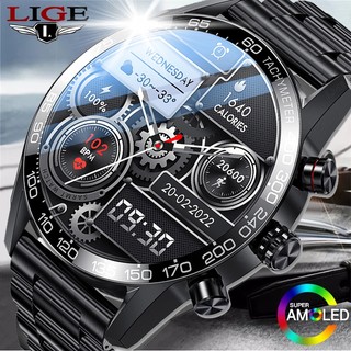 LIGE relógio smartwatch original Chamada à prova d'água GPS Trilha de movimento luxo esportivo relógio inteligente