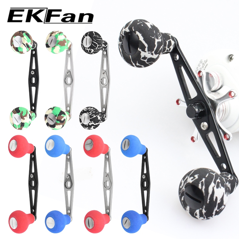 EKFan 110mm straight Aluminum Alloy Baitcasting fishing reel handle 8*5/7*4mm hole for A/S/D  Lure Reel DIY parts