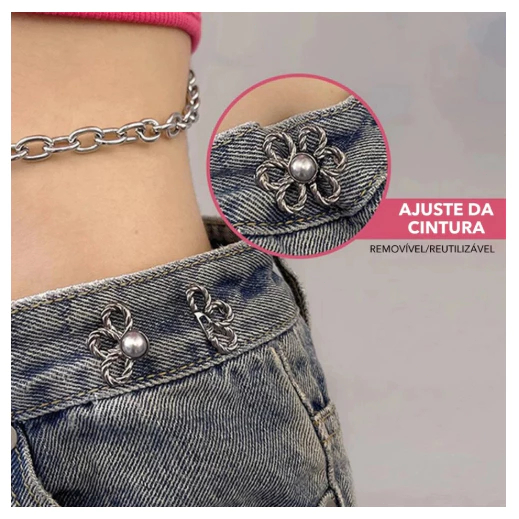 Ajustador De Cintura Com Velcro – Redutor Jeans 1/2/3/4 Peças Invisível