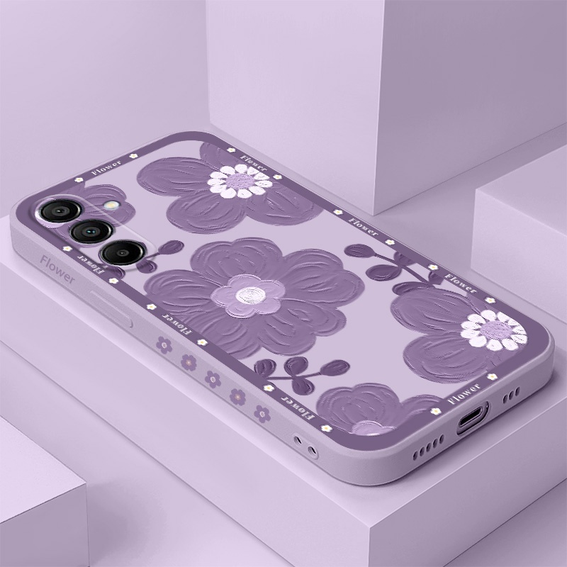 Pinturas Florais Caso De Telefone Para Samsung Galaxy A57 A37 A27 A17 A07 A56 A36 A26 A16 A06 A55 A35 A25 A15 A05 A05S 4