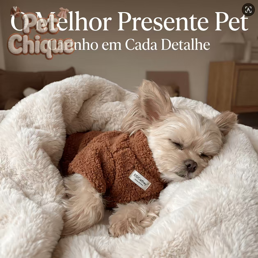 Casaco de lã para animais de estimação Cachorro Gato Cachorro pequeno Yorkshire Pomeranian Poodle